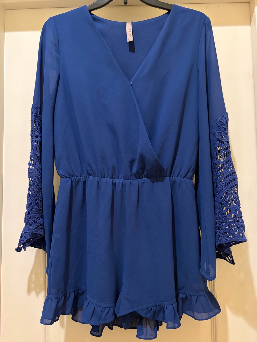 entro Royal Blue Chiffon Top